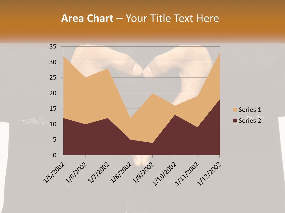 A Man In A Suit Making A Heart Shape With His Hands PowerPoint Template