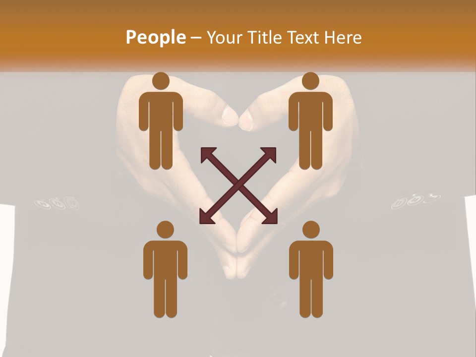 A Man In A Suit Making A Heart Shape With His Hands PowerPoint Template