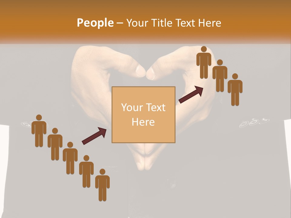 A Man In A Suit Making A Heart Shape With His Hands PowerPoint Template