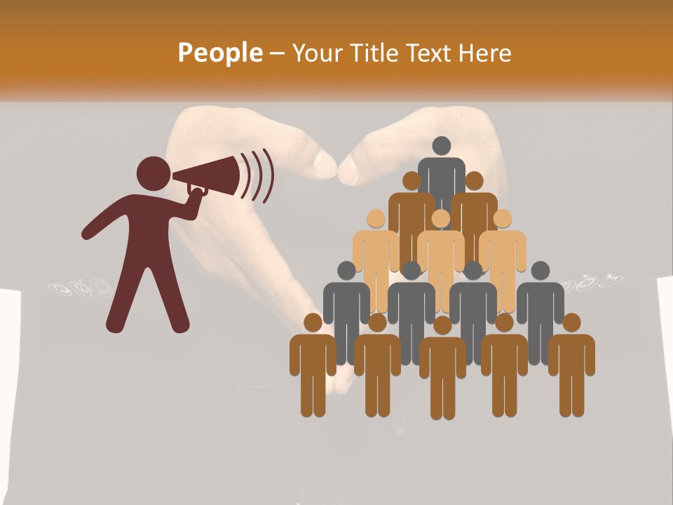 A Man In A Suit Making A Heart Shape With His Hands PowerPoint Template