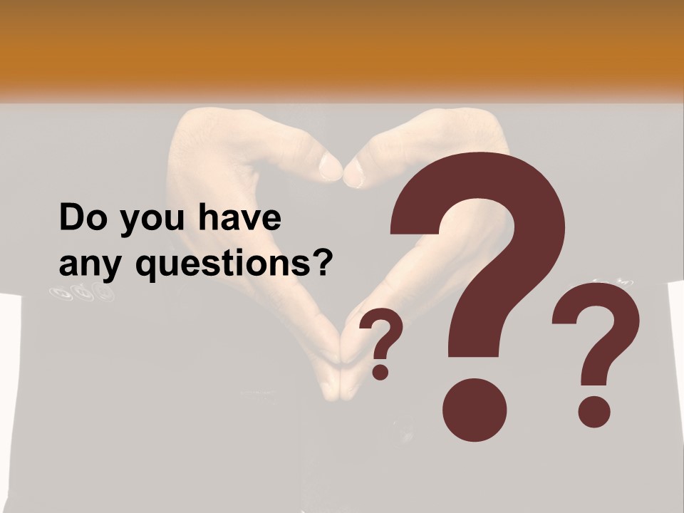 A Man In A Suit Making A Heart Shape With His Hands PowerPoint Template