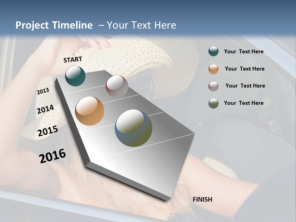 A Woman In A Hat And Sunglasses Sitting In A Car PowerPoint Template