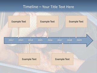A Woman In A Hat And Sunglasses Sitting In A Car PowerPoint Template