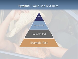 A Woman In A Hat And Sunglasses Sitting In A Car PowerPoint Template