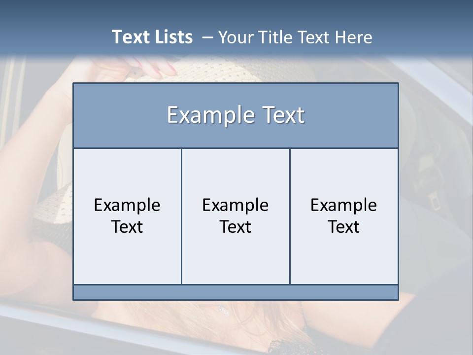 A Woman In A Hat And Sunglasses Sitting In A Car PowerPoint Template