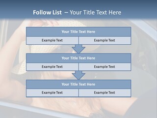 A Woman In A Hat And Sunglasses Sitting In A Car PowerPoint Template