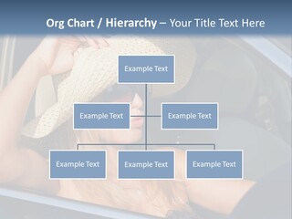 A Woman In A Hat And Sunglasses Sitting In A Car PowerPoint Template