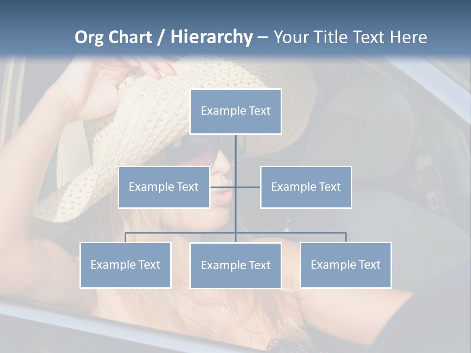 A Woman In A Hat And Sunglasses Sitting In A Car PowerPoint Template