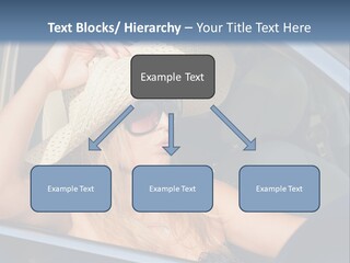 A Woman In A Hat And Sunglasses Sitting In A Car PowerPoint Template