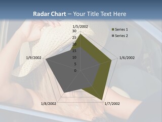 A Woman In A Hat And Sunglasses Sitting In A Car PowerPoint Template