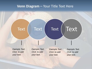 A Woman In A Hat And Sunglasses Sitting In A Car PowerPoint Template