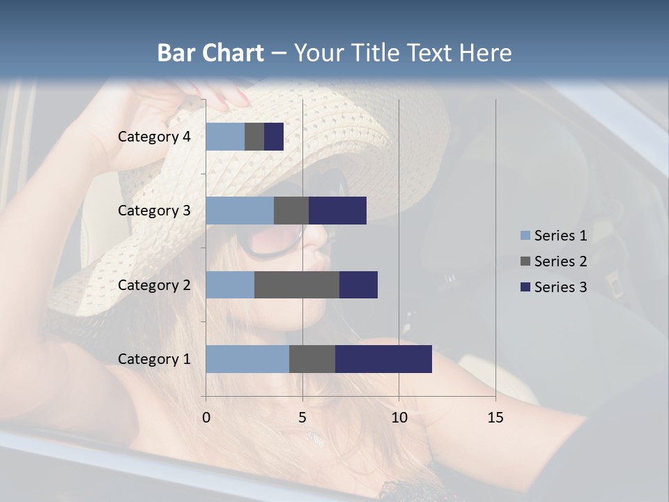 A Woman In A Hat And Sunglasses Sitting In A Car PowerPoint Template