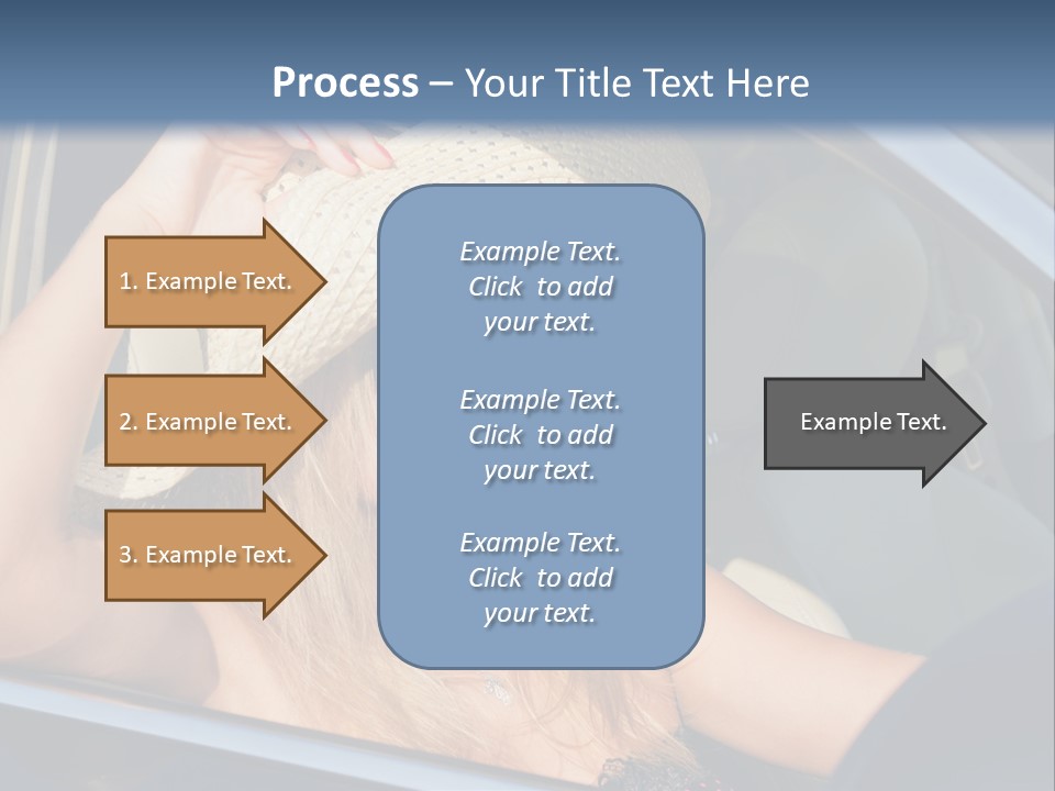 A Woman In A Hat And Sunglasses Sitting In A Car PowerPoint Template