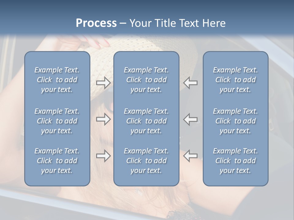 A Woman In A Hat And Sunglasses Sitting In A Car PowerPoint Template