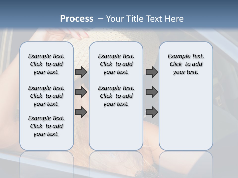 A Woman In A Hat And Sunglasses Sitting In A Car PowerPoint Template
