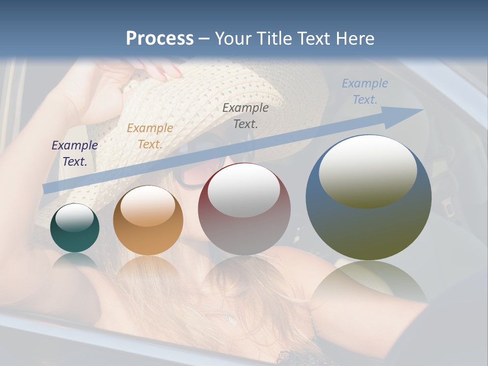 A Woman In A Hat And Sunglasses Sitting In A Car PowerPoint Template