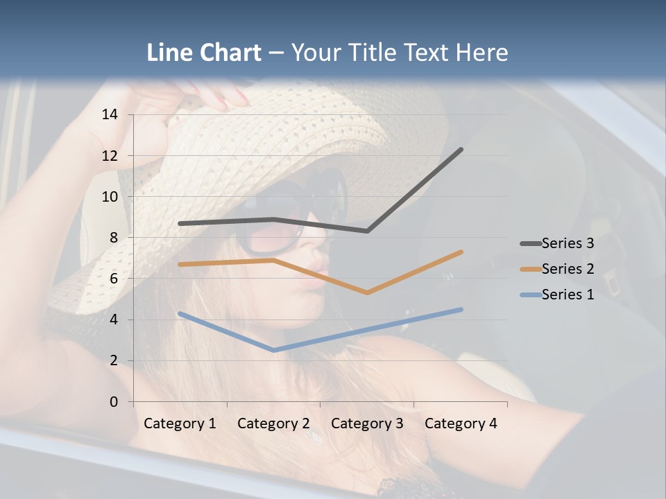 A Woman In A Hat And Sunglasses Sitting In A Car PowerPoint Template