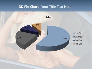 A Woman In A Hat And Sunglasses Sitting In A Car PowerPoint Template