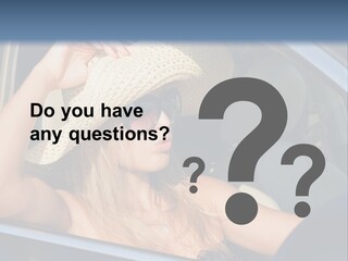 A Woman In A Hat And Sunglasses Sitting In A Car PowerPoint Template