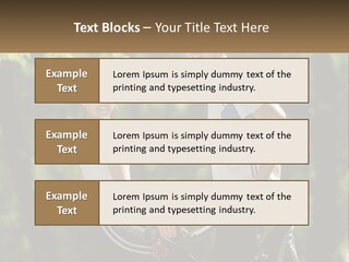 A Man And A Woman Riding Bikes In The Park PowerPoint Template