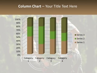 A Man And A Woman Riding Bikes In The Park PowerPoint Template