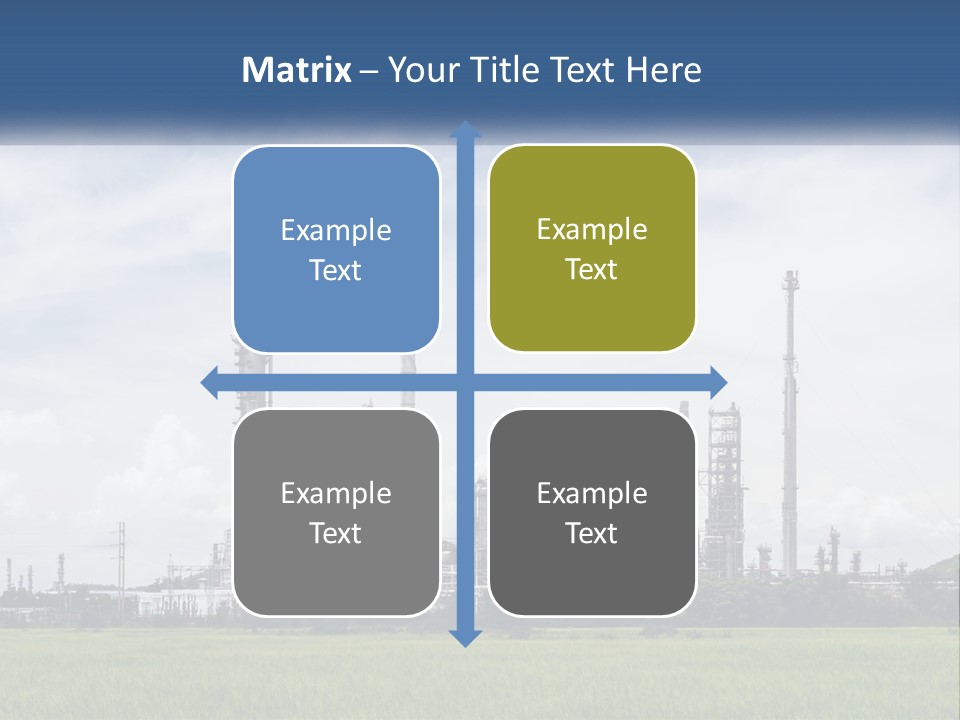 A Power Plant In The Middle Of A Green Field PowerPoint Template