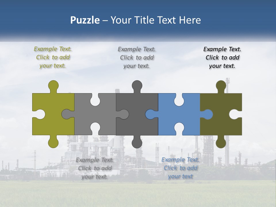 A Power Plant In The Middle Of A Green Field PowerPoint Template