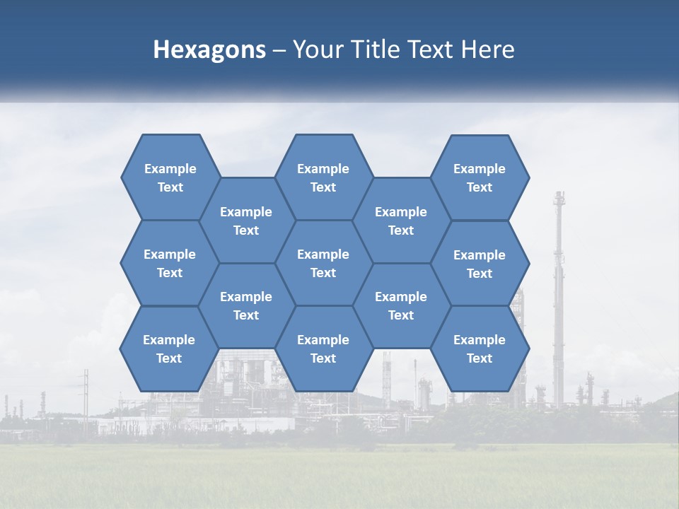 A Power Plant In The Middle Of A Green Field PowerPoint Template