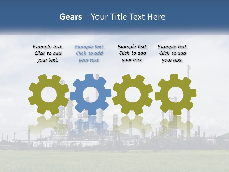 A Power Plant In The Middle Of A Green Field PowerPoint Template