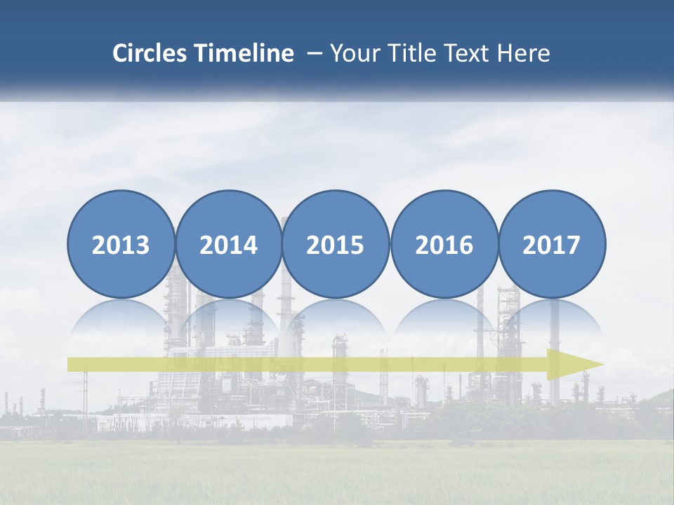 A Power Plant In The Middle Of A Green Field PowerPoint Template