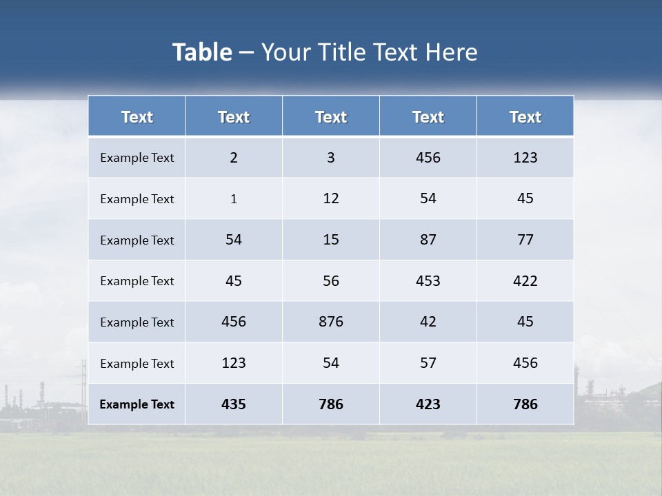 A Power Plant In The Middle Of A Green Field PowerPoint Template