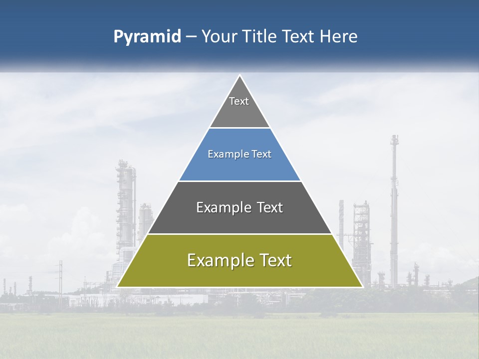 A Power Plant In The Middle Of A Green Field PowerPoint Template
