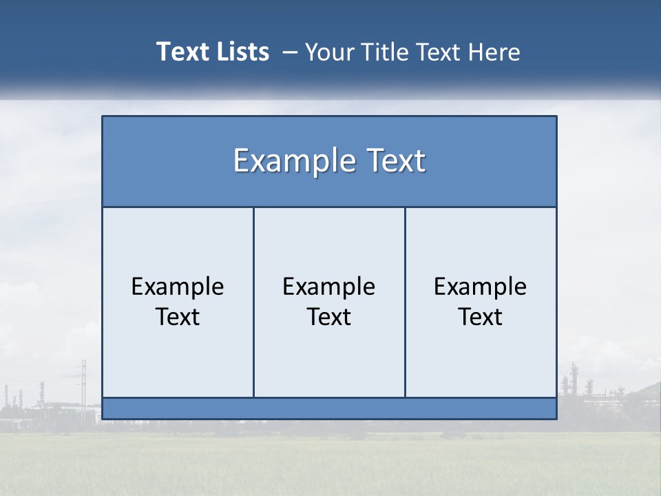 A Power Plant In The Middle Of A Green Field PowerPoint Template