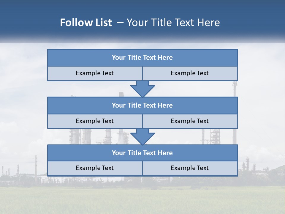 A Power Plant In The Middle Of A Green Field PowerPoint Template