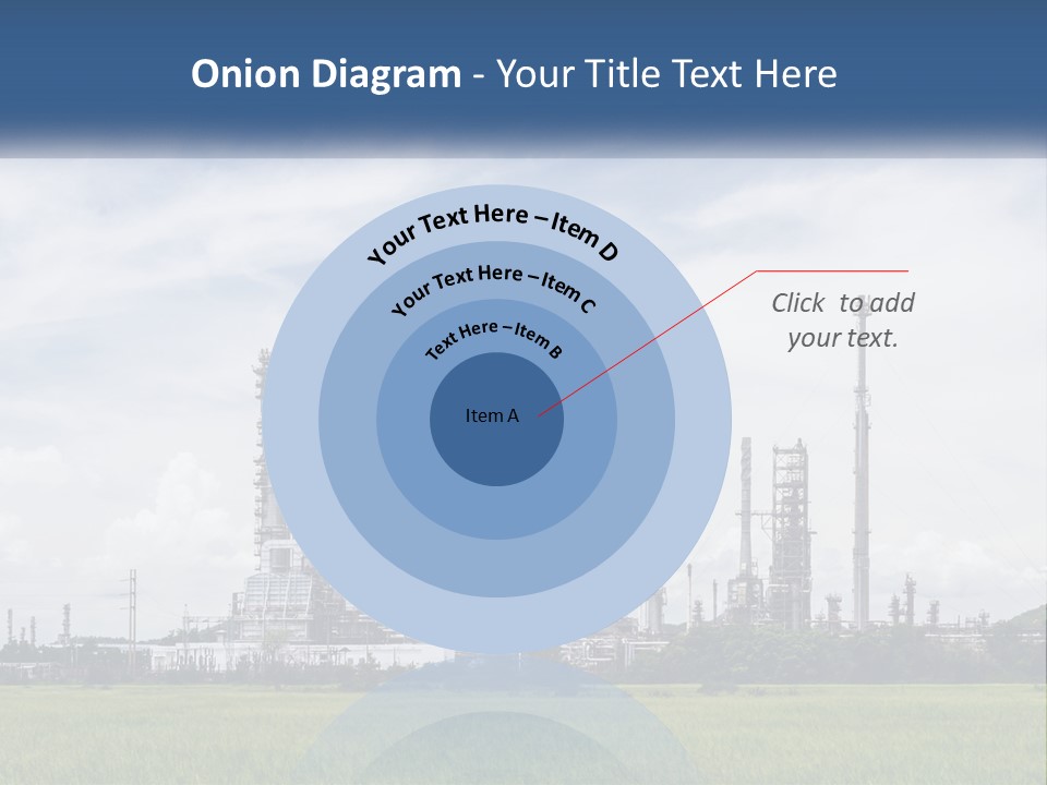 A Power Plant In The Middle Of A Green Field PowerPoint Template