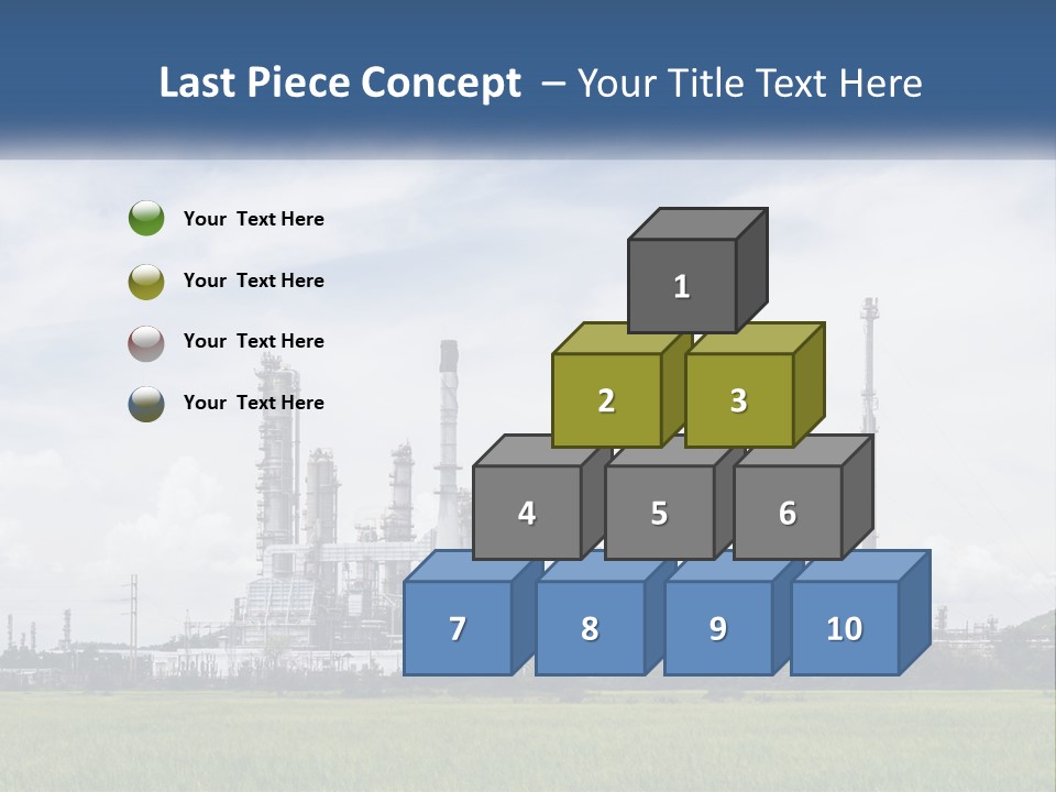 A Power Plant In The Middle Of A Green Field PowerPoint Template