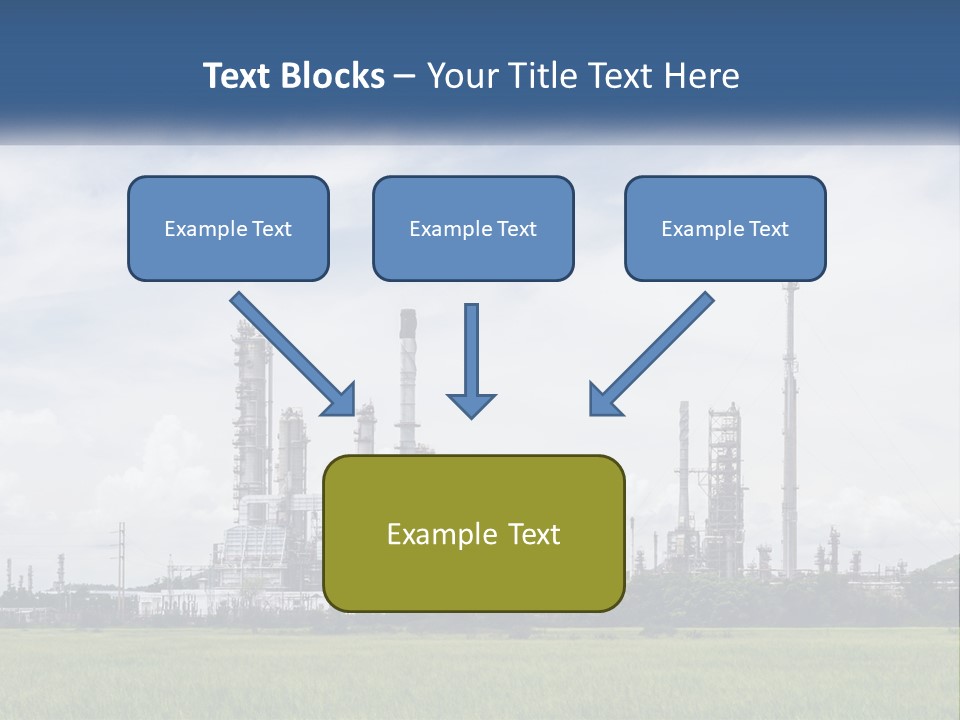 A Power Plant In The Middle Of A Green Field PowerPoint Template