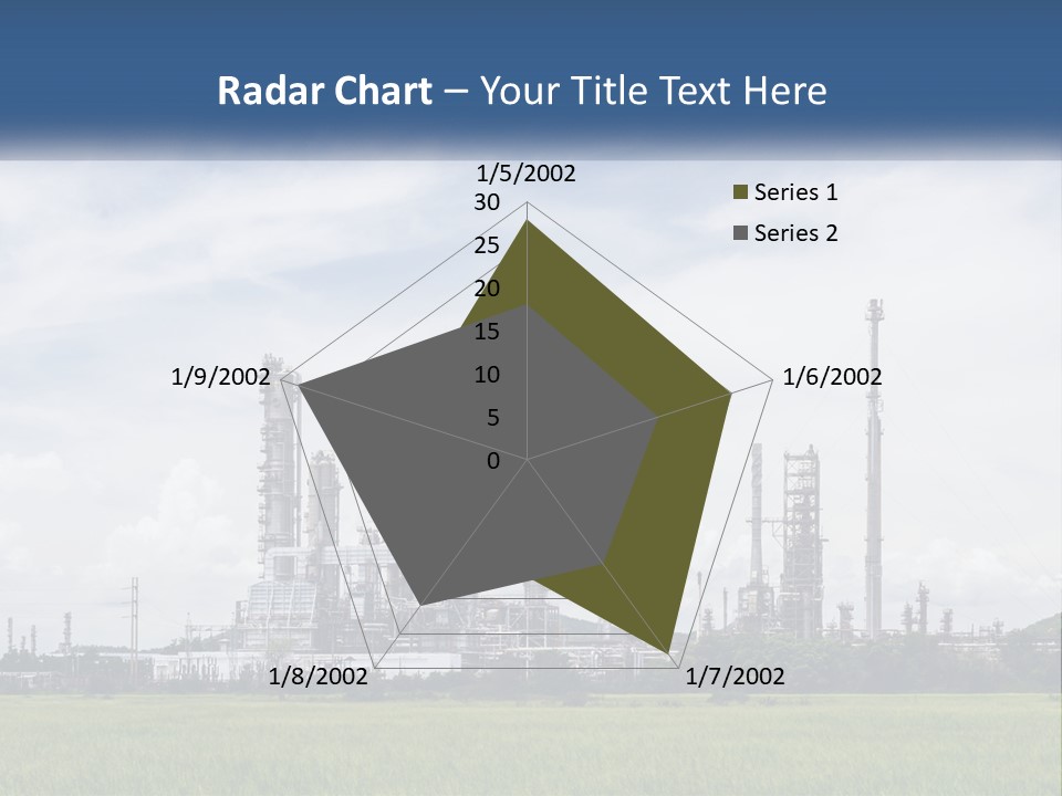 A Power Plant In The Middle Of A Green Field PowerPoint Template