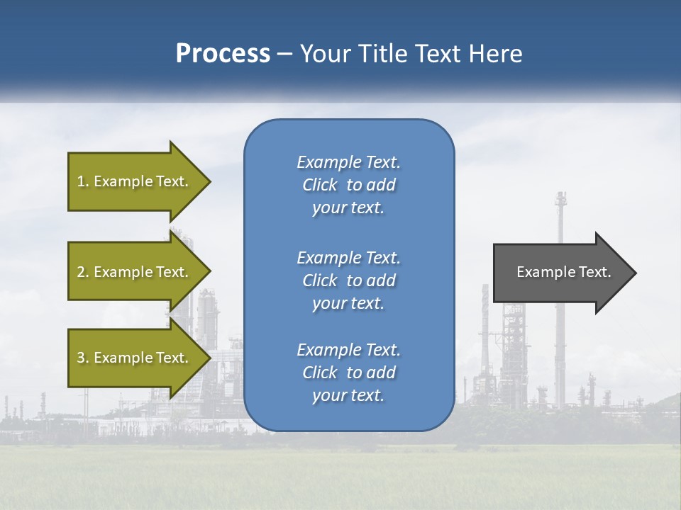 A Power Plant In The Middle Of A Green Field PowerPoint Template