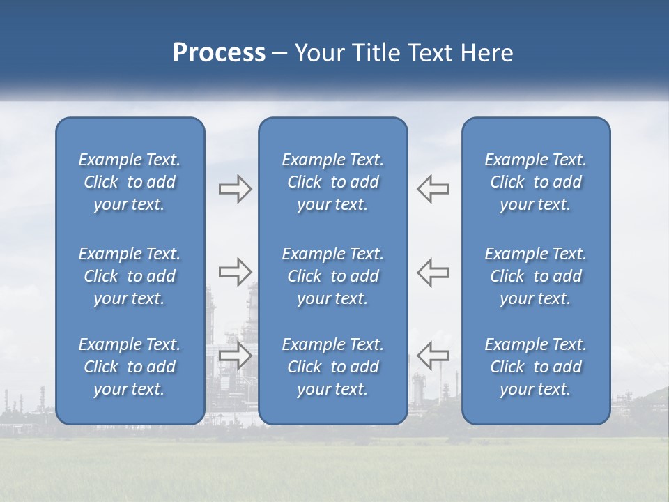 A Power Plant In The Middle Of A Green Field PowerPoint Template