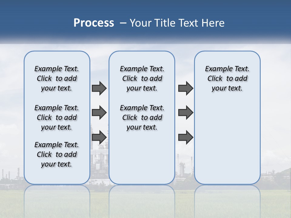 A Power Plant In The Middle Of A Green Field PowerPoint Template