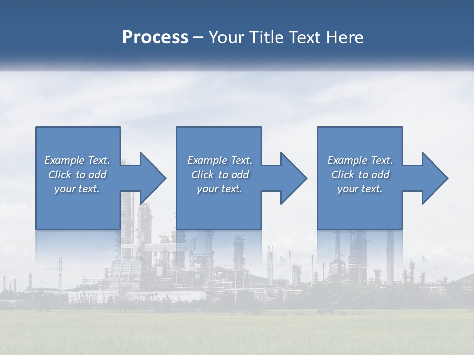 A Power Plant In The Middle Of A Green Field PowerPoint Template