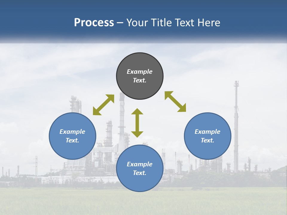 A Power Plant In The Middle Of A Green Field PowerPoint Template