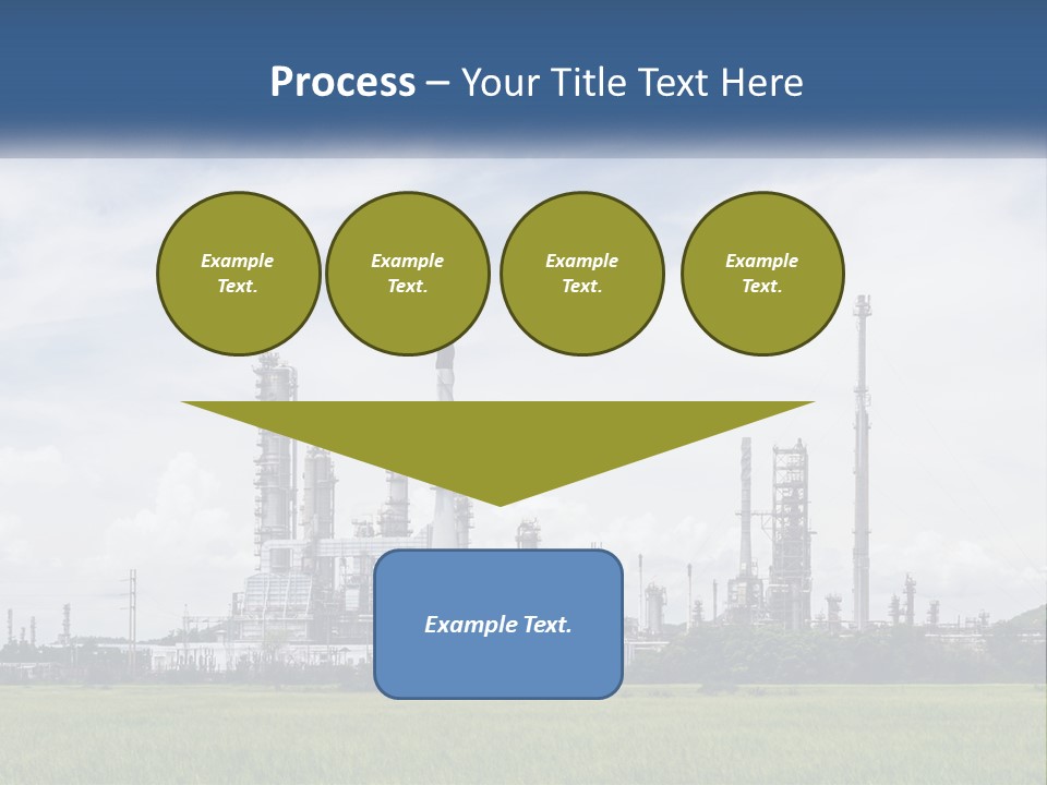 A Power Plant In The Middle Of A Green Field PowerPoint Template