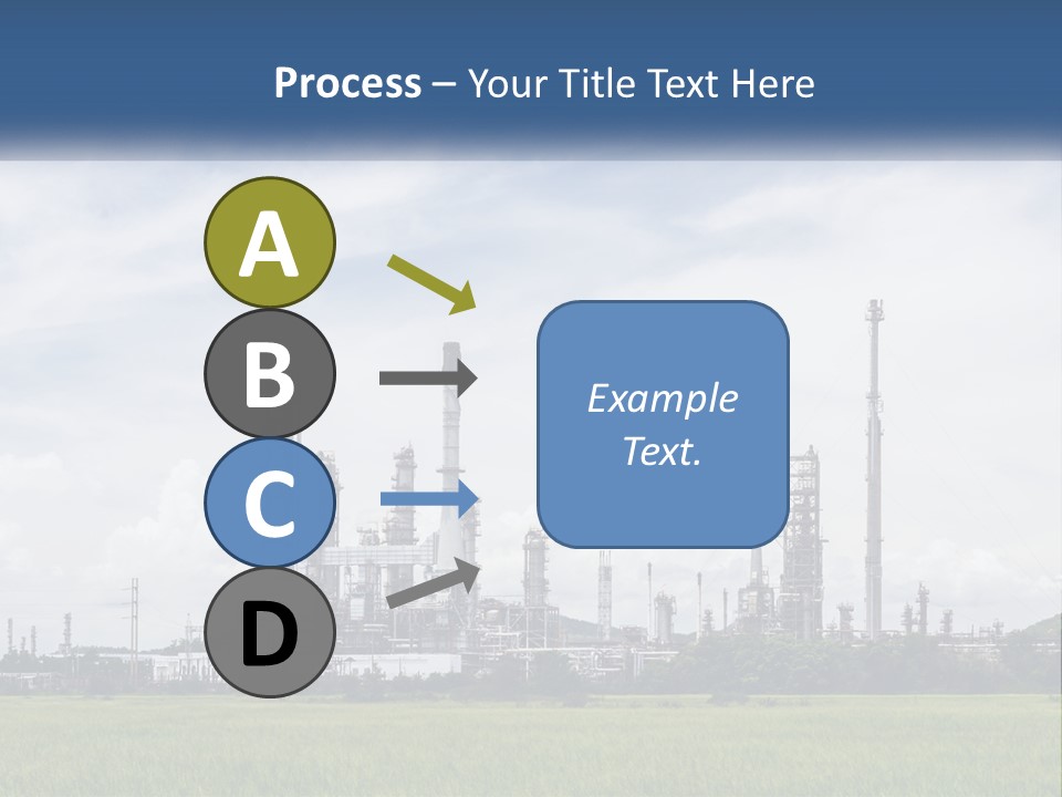 A Power Plant In The Middle Of A Green Field PowerPoint Template