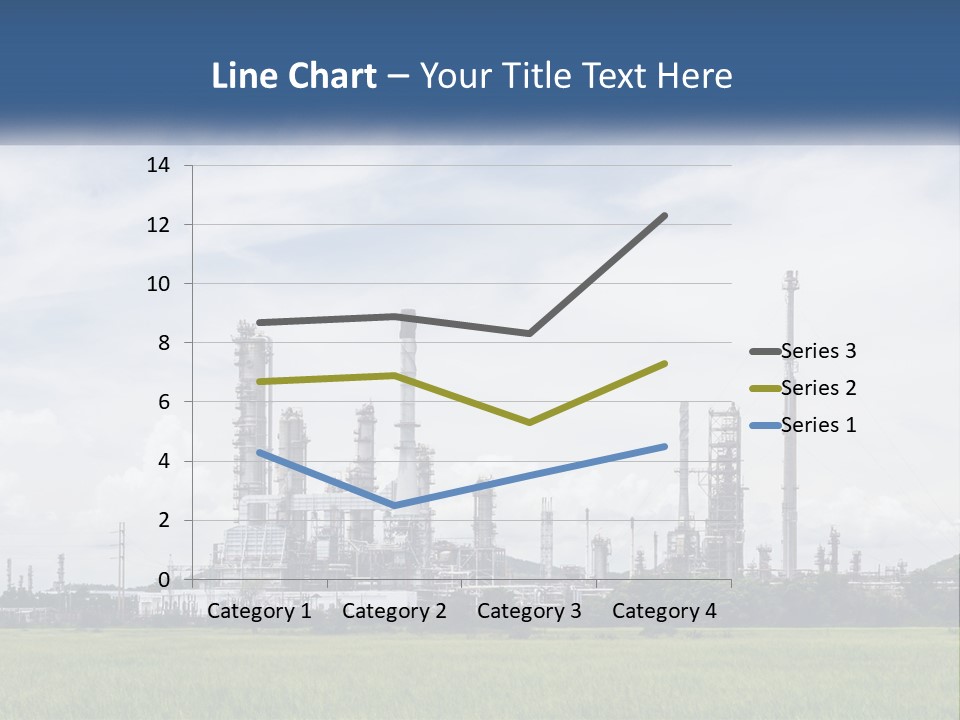 A Power Plant In The Middle Of A Green Field PowerPoint Template