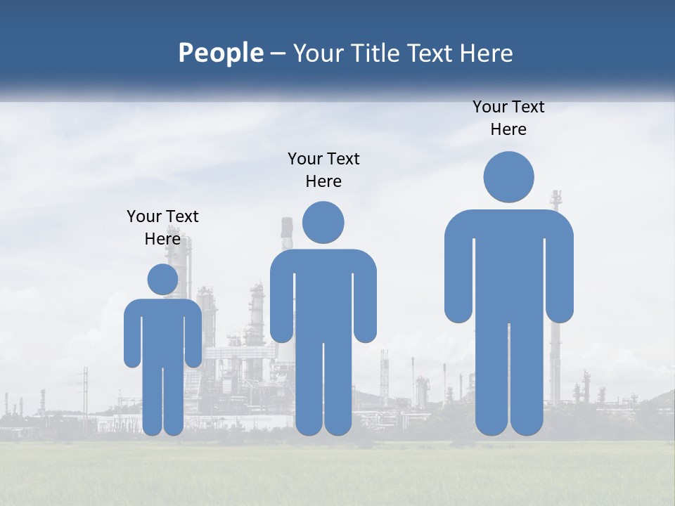 A Power Plant In The Middle Of A Green Field PowerPoint Template