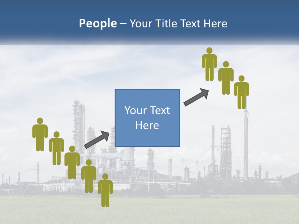 A Power Plant In The Middle Of A Green Field PowerPoint Template
