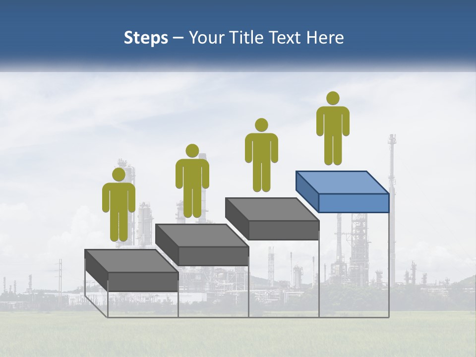 A Power Plant In The Middle Of A Green Field PowerPoint Template