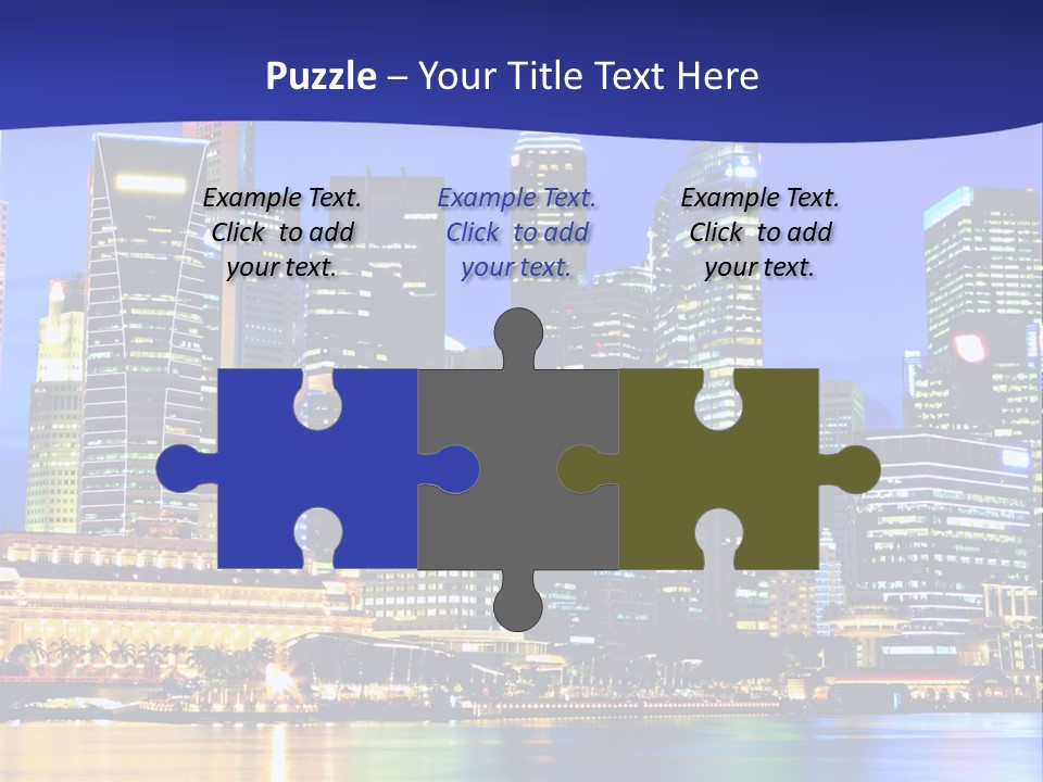 A City At Night Powerpoint Presentation Template PowerPoint Template